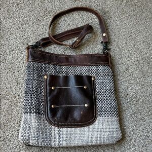 Myra Bag Brown and Gray Crossbody Bag